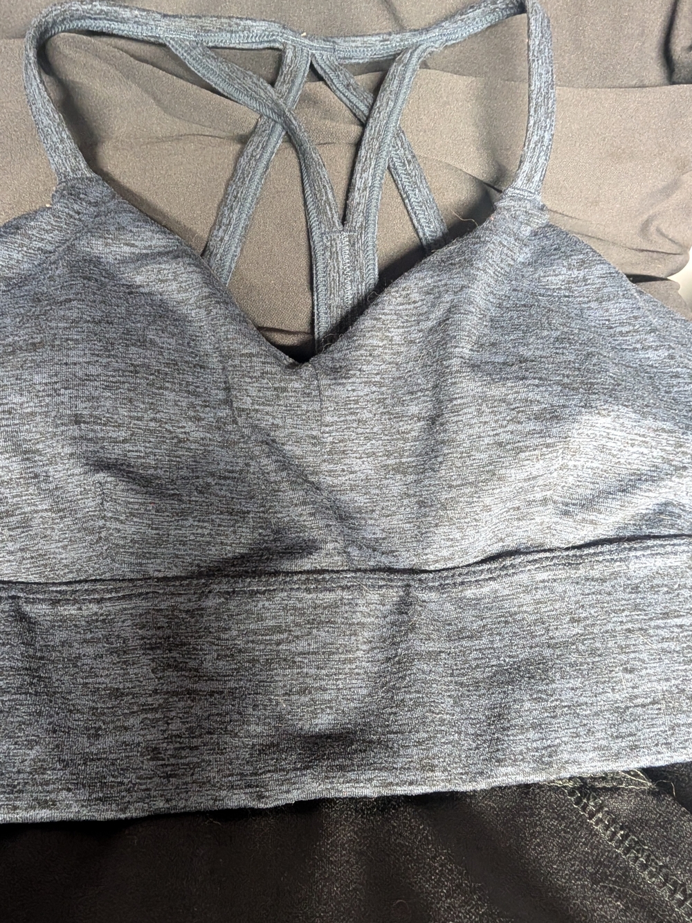 JoyLab Grey Heather Strappy Sports Bralette